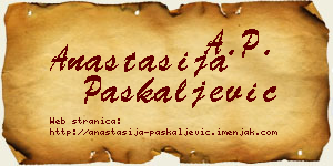 Anastasija Paskaljević vizit kartica